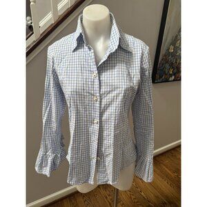 Fine Garments By BELL ALICIA BELL Checkered Button Down Shirt Size 6